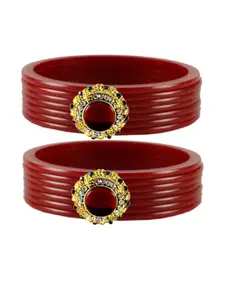 Vidhya Kangan Red Bangle Set