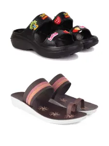 PENNEN Women Multicoloured Thong Flip-Flops
