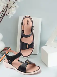 CORSICA Women Colourblocked Open Toe Flats with Buckles