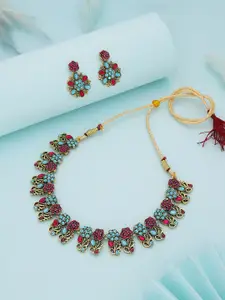 Anouk Gold-Plated Earring & Necklace Set