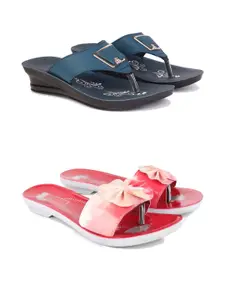 PENNEN Women Multicoloured Thong Flip-Flops