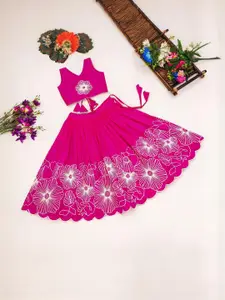 Shoryam Fashion Girls Art Silk Ready to Wear Lehenga Choli