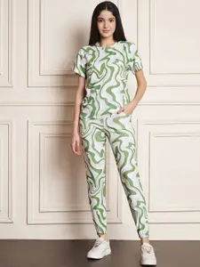 DTR FASHION Printed T-Shirt With Joggers Co-Ords