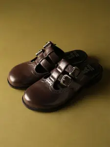 Theater Women Solid Mules Mid-Top Flats