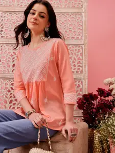ADA Ethnic Motifs Embroidered Chikankari Chikankari Kurti