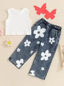 INCLUD Girls Sleeveless Top With Trousers