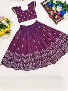 Shoryam Fashion Girls Art Silk Ready to Wear Lehenga Choli