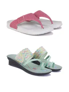 PENNEN Women Multicoloured Thong Flip-Flops