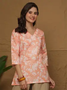 Anouk Rustic Women Floral Printed V-Neck Kurti