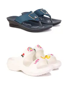 PENNEN Women Multicoloured Thong Flip-Flops