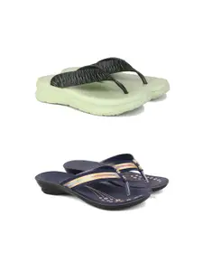 PENNEN Women Multicoloured Thong Flip-Flops