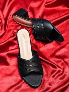 CORSICA Laser Cuts Party Block Peep Toes Heels