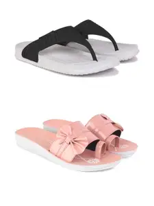 PENNEN Women Multicoloured Thong Flip-Flops