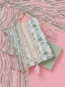 Koskii Thread Work Cotton Unstitched Salwar Suit Dress Material