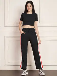 DTR FASHION Striped Top With Trousers Co-Ords