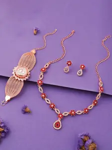 Anouk Gold-Plated Bracelet & Necklace Set