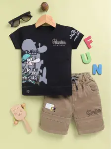 Toonyport Boys Printed Pure Cotton T-shirt with Shorts