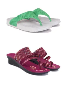 PENNEN Women Multicoloured Thong Flip-Flops