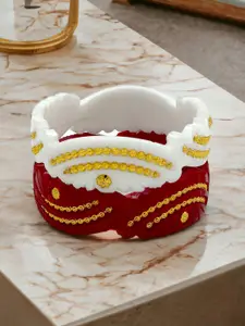 JILL FASHION Set Of 2 Gold-Plated Shakha PolaBangles