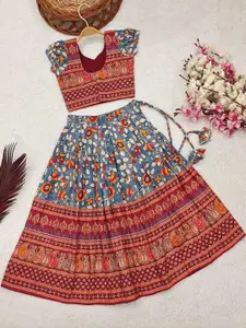 Shoryam Fashion Girls Viscose Rayon Ready to Wear Lehenga Choli