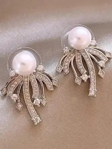 MEENAZ Teardrop Shaped Studs Earrings