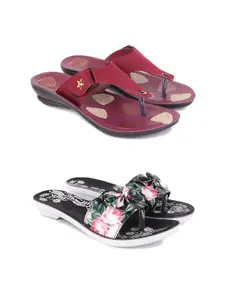 PENNEN Women Multicoloured Thong Flip-Flops