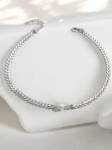 DressBerry Women Silver Plated Choker Delicate Stylish Latest Necklace