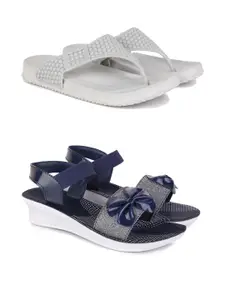 PENNEN Women Multicoloured Thong Flip-Flops