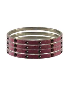 Vidhya Kangan Pink Stone Stud Brass Bangle