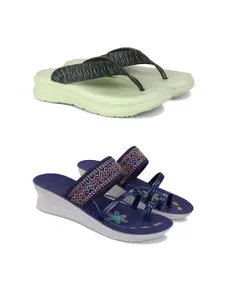 PENNEN Women Multicoloured Thong Flip-Flops