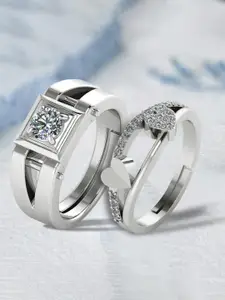 MISS HIGHNESS Miss Highness Adjustable Pure 925 Silver Gift Ring's For Couple