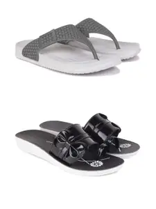 PENNEN Women Multicoloured Thong Flip-Flops