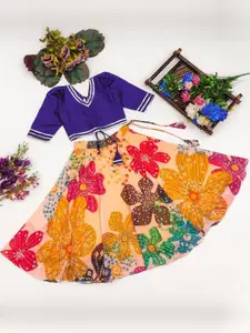 Shoryam Fashion Girls Poly Georgette Ready to Wear Lehenga Choli