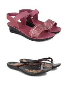 PENNEN Women Multicoloured Thong Flip-Flops