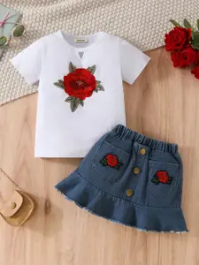 INCLUD Girls T-shirt with Skirt