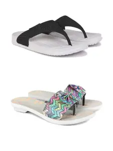 PENNEN Women Multicoloured Thong Flip-Flops