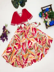 Shoryam Fashion Girls Viscose Rayon Ready to Wear Lehenga Choli