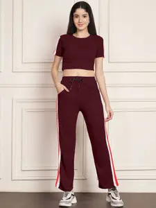 DTR FASHION Striped Top With Trousers Co-Ords