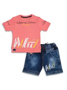 WORTON FASHION Boys Printed T-shirt with Shorts