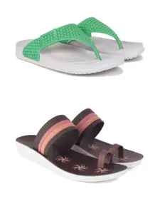 PENNEN Women Multicoloured Thong Flip-Flops