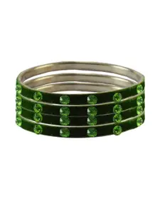 Vidhya Kangan Green Stone Stud Brass Bangle