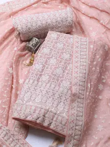 Meena Bazaar Women Embroidered Unstitched Dress Material