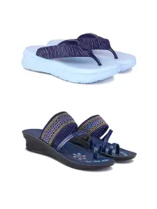 PENNEN Women Multicoloured Thong Flip-Flops