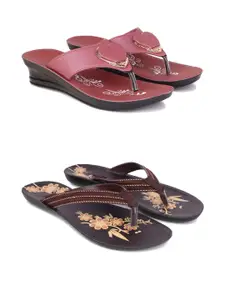 PENNEN Women Multicoloured Thong Flip-Flops