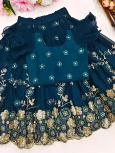 Shoryam Fashion Girls Silk Georgette Ready to Wear Lehenga Choli