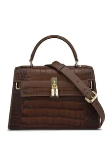 Da Milano Women Textured Leather Structured Satchel