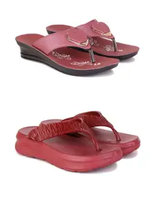 PENNEN Women Multicoloured Thong Flip-Flops