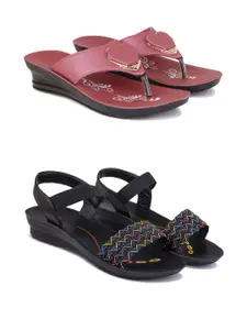 PENNEN Women Multicoloured Thong Flip-Flops