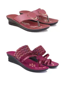 PENNEN Women Multicoloured Thong Flip-Flops