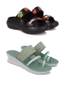 PENNEN Women Multicoloured Thong Flip-Flops